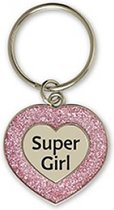 Glitter Sleutelhanger - Supergirl