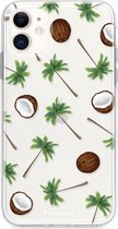 iPhone 12 Mini hoesje TPU Soft Case - Back Cover - Coco Paradise / Kokosnoot / Palmboom