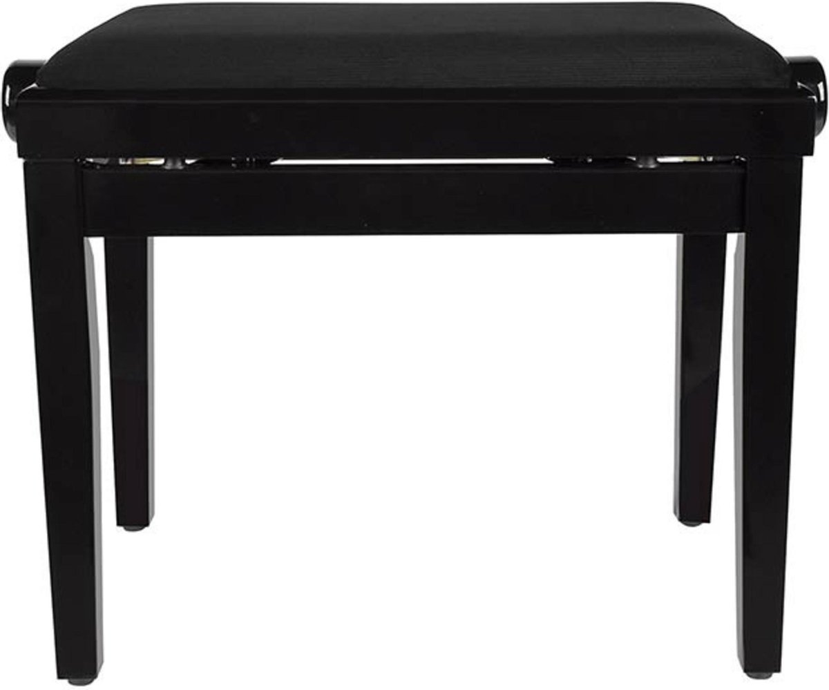 Pianobank - Boston PB1/1020 - Verstelbaar - 48-56cm - Hoogglans zwart - Velours zitting