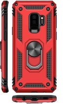 Samsung Galaxy A54 Rood Shockproof Militairy Hybrid Armour Case Hoesje Met Kickstand Ring