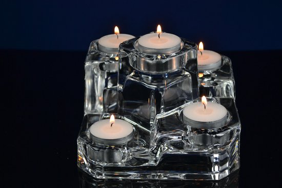 Luxe kristallen waxine kandelaar 5 pits | bol.com