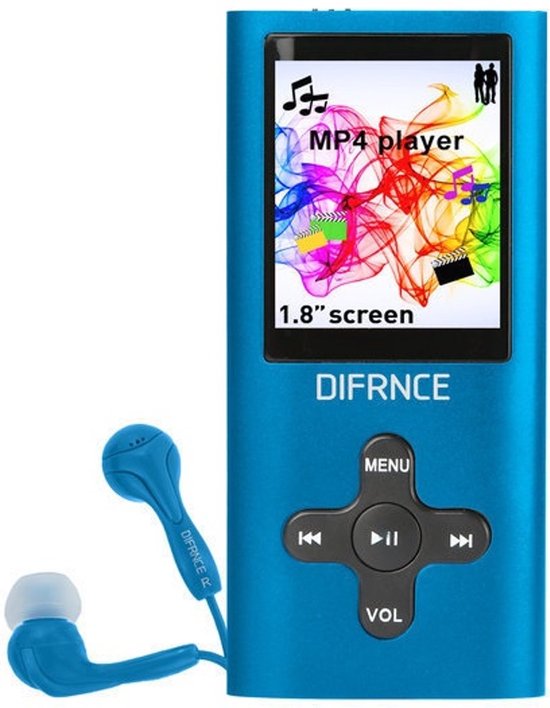 Difrnce MP1851 - MP4 speler - 4 GB - Blauw