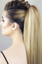 Ponytail Paardenstaart wrap around net echt haar 140gram 55cm mix blond 18/60