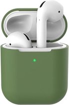 Siliconen bescherm hoesje voor Apple Earpods - Bescherming cover case voor Earpods - Leger Groen -