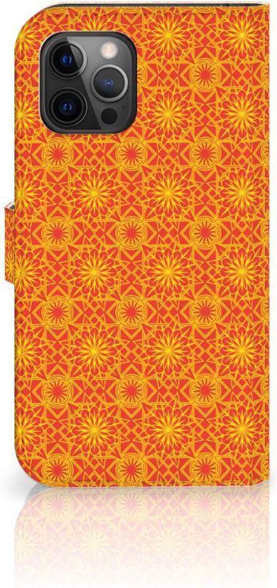 Apple iPhone 12 Pro Max Telefoon Hoesje Batik Oranje