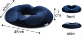 Softcentre Donut Zitkussen - Ortopedisch Ringvorm Kussen van Traagschuim - Ergonomisch Ontwerp - Voor Stoel / Auto / Rostoel / Zwangerschap - Wasbare Hoes - Anti-Slip Bodem - Zwart