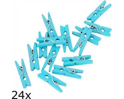 Miniknijpers zakje a 24 stuks blauw