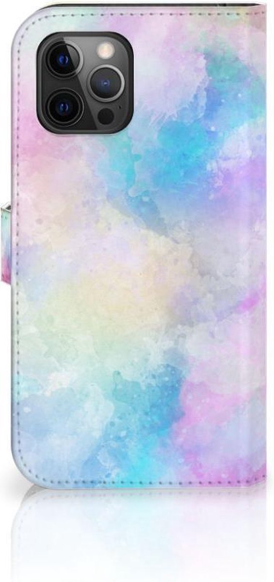Book Case voor Hoesje Apple iPhone 12 Pro Max Watercolor Light