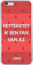 6F hoesje - geschikt voor iPhone 6 Plus -  Transparant TPU Case - Retteketet ik ben fan van AZ #ffffff