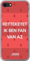 6F hoesje - geschikt voor iPhone 8 - Transparant TPU Case - Retteketet ik ben fan van AZ #ffffff