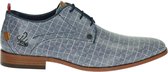 Rehab Greg Dizzy Checker heren veterschoen - Blauw wit - Maat 45