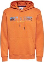 Only & Sons Onsmava - Trui - Hoodie - Oranje - Maat L