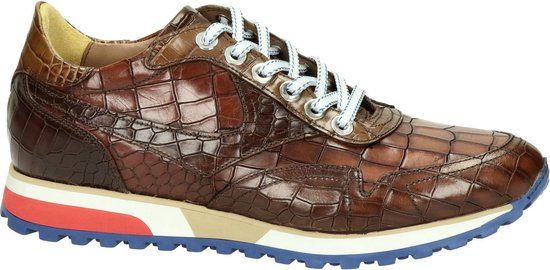 Lorenzi heren sneaker - Cognac - Maat 40 | bol.com