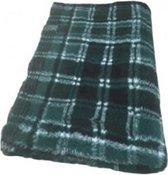 2 Stuks - Vetbed - Dierenmat - Dierenkleed - Benchkleed - Puppykleed - Tartan Groene Ruit Latex Anti Slip - 75 x 50 cm - Machine wasbaar