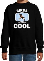 Dieren arenden sweater zwart kinderen - eagles are serious cool trui jongens/ meisjes - cadeau rode wouw roofvogel/ arenden liefhebber - kinderkleding / kleding 110/116