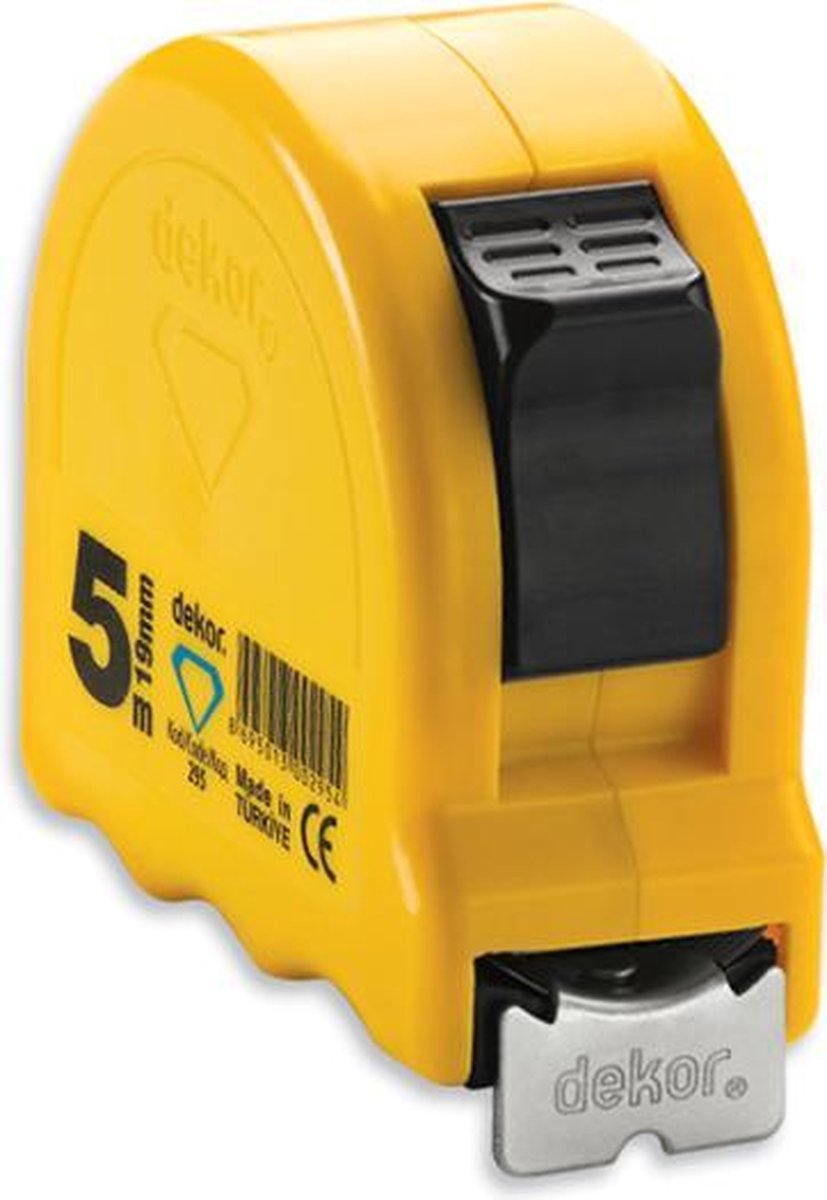 DEKOR Rolmaat 5M - Rolmaten - Riemclip - Ergonomisch - 5Mx19mm