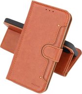 Booktype Wallet Cases - Pasjeshouder Telefoonhoesje - Portemonnee Hoesje - Geschikt voor iPhone 12 Mini - Bruin
