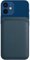Kaarthouder met MagSafe voor Iphone 12 - Blauw - Pasjeshouder - Wallet - Geschikt voor Iphone 12 Mini / Pro / Pro Max - Magsafe Kaarthouder
