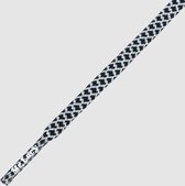 Mr Lacy schoenveters-Rond- Ropies Black/white 130cm lang 5,5mm breed extra sterk
