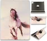 HB Hoes Geschikt voor Apple iPad Air 4 10.9 (2020) - Draaibare Tablet Case Met Print - Paard