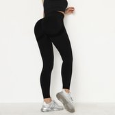 Naadloze Legging | Zwart | Small | Trend | High Waist | Hoge Taille | Yoga Broek | Sport Legging | Butt Lift | TikTok Trend | Workout Legging | Pushup
