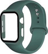 Shop4 - Bandje met Case voor Apple Watch 4 44mm - Siliconen Groen