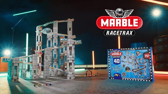 Marble Racetrax Circuit Set Knikkerbaan - Racebaan - 40 Sheets 6 Meter
