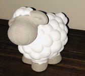 Natural Collections - Schaap - porselein - wit- baby/kinderkamer - L8xB14xH13 cm