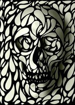 Skull Poster - Zwart-Wit Schedel - Wandposter 60 x 40 cm