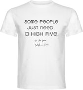 T-Shirt - Casual T-Shirt - Fun T-Shirt - Fun Tekst - Lifestyle T-Shirt - Mood - High Five To The Face - Wit - M