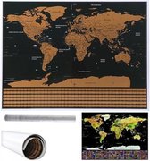 Kraskaart - Kaart - Luxe kraskaart - Scratching map - World map - Reizen - Xl map - Wereldkaart