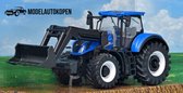 Tractor New Holland (Blauw) (16cm) 1/50 Bburago - Modeltractor - Schaalmodel - Model tractor