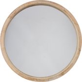 4goodz Ronde spiegel van Hout 52 cm doorsnede - 5 cm diep