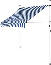 Detex Klemluifel Zonnewering - Verstelbaar 150x180 cm - Blauw Wit