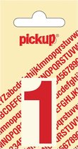 Pickup plakcijfer Helvetica 40 mm - rood 1