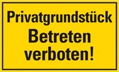 Pickup kunststoff Schild 33x20 cm SK PRIVATGRUNDSTÜCK BETRETEN VERBOTEN