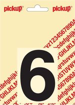 Pickup plakcijfer Helvetica 80 mm - zwart 6