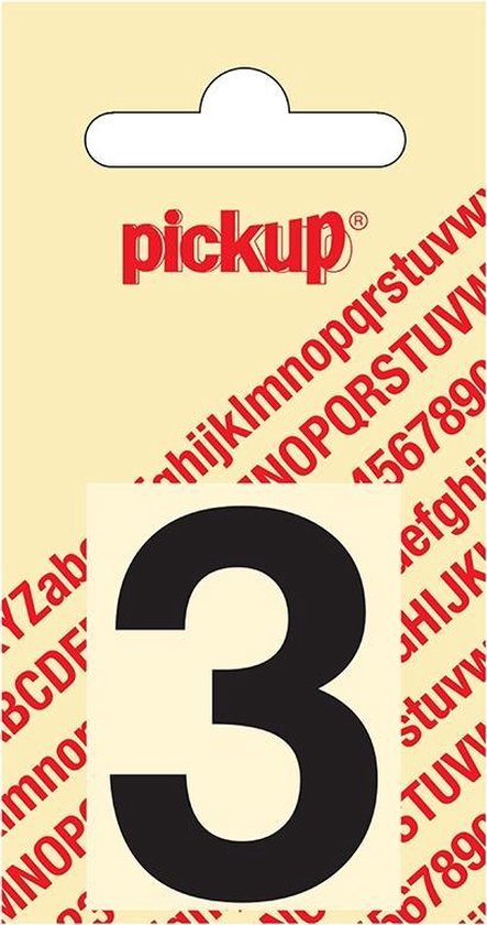 Pickup plakcijfer Helvetica 40 mm - zwart 3