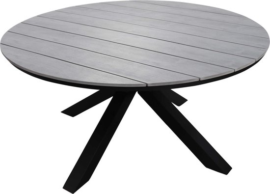 5-delige ronde tuinset | 4 Dublin tuinstoelen (MG) | ⌀120cm Cyprus tuintafel (Grey)