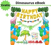Daily Essentialz Dinosaurus Verjaardag Versiering - Jungle Versiering - Dino Versiering Verjaardag - Ballonnen - Ballonnenboog - Happy Birthday Slinger - Feest Versiering - Slinger