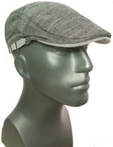 Katoenen driver zomerpet flatcap kleur donkergrijs maat one size