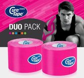 CureTape® Sports voordeelset - 2 rollen - Kinesiotape - Pink - Extra kleefkracht - 5cm x 5m