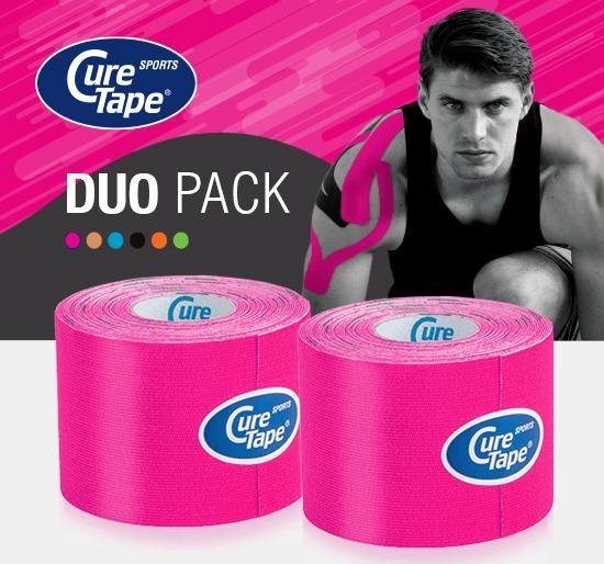 CureTape® Sports voordeelset - 2 rollen Kinesiotape - Pink Extra - 5cm... | bol.com