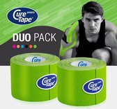CureTape® Sports voordeelset - 2 rollen - Kinesiotape - Lime - Extra kleefkracht - 5cm x 5m