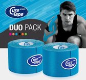 CureTape® Sports voordeelset - 2 rollen - Kinesiotape - Blauw - Extra kleefkracht - 5cm x 5m