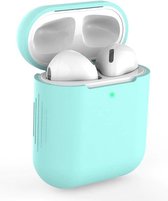 Siliconen Airpod case - Turquoise - Airpods Pro Hoesje - Airpods Cover - Beschermhoesje voor Apple AirPods