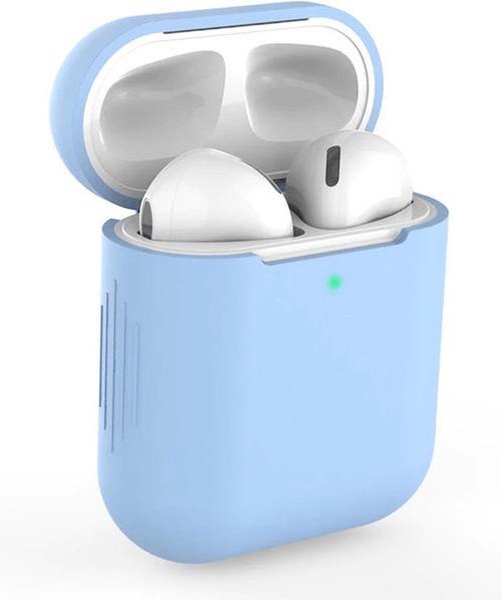 Siliconen Airpod case - Blauw - Airpods Pro Hoesje - Airpods Cover - Beschermhoesje voor Apple AirPods