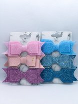 Haarstrikjes Glitter 6 Stuks - Haarclipjes - Haaraccessoires