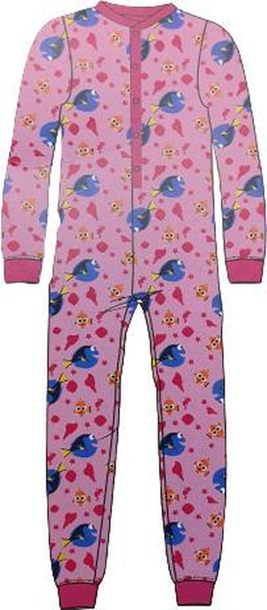Onesie / Pyjama / Pyjamapak - Finding Dory / Nemo - Kinderen - Roze multi-color - Maat 110 / 116 - Merkloos