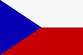 Tsjechische vlag - Vlag Tsjechie - Tsjechie Vlag - 90 x 150 cm - Met Ringen
